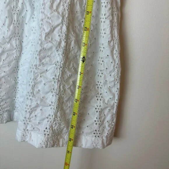GAP White Eyelet Puffy Sleeve Mini Dress - Picture 6 of 8
